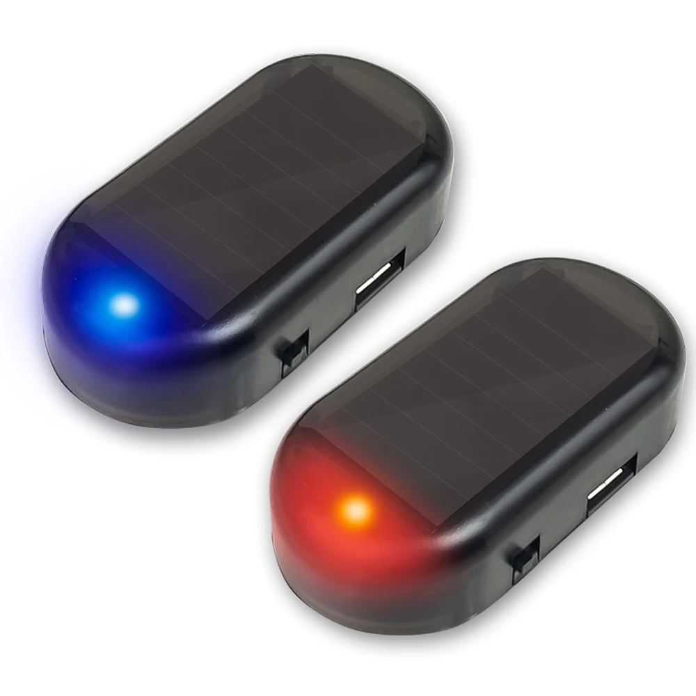 태양열 구동 자동차 가짜 보안 조명, 슈퍼 브라이트 깜박이 모조 램프, 무선 스트로브 신호 경보, 도난 방지 경고 램프