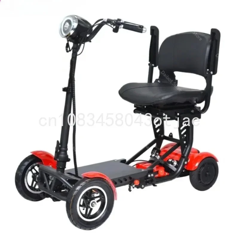 Motor Foldable Mobility Scooters 4 Wheels with Large Armrest Max Speed18 10-Inch Electric Scooter Elderly 36V250W Dual