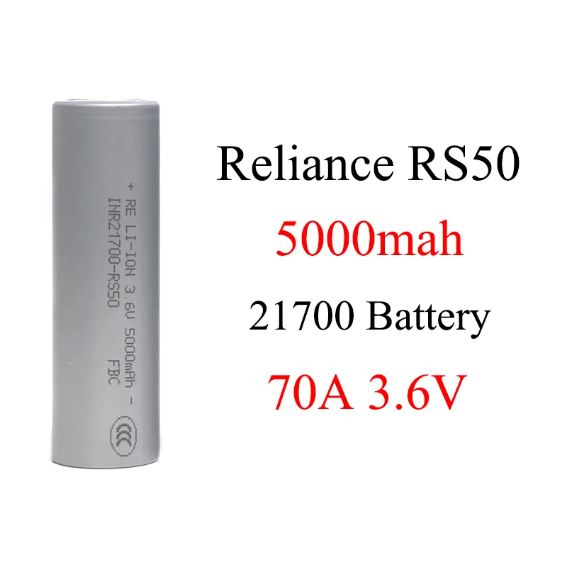 Original Reliance RS50 TP 50XG Vapcell H50 Battery JP40 40XG RS40 BAK 45D High Discharge Current Big Power INR 21700 Cell view 3