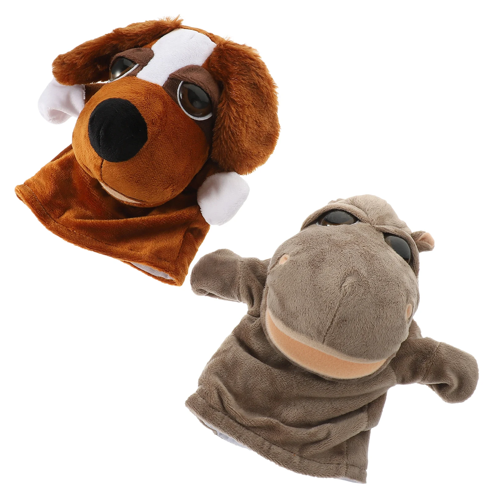 

2pcs Puppets Stuffed Toys Kids Parent-child Interaction Educational Hand Puppet Toy Play Animal Hand Puppet Fun