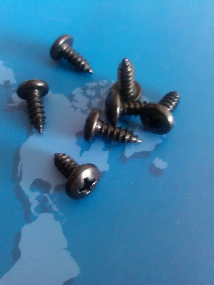 For Steel Phillips pan head self tapping screws black / galvanized GB845 ST4.8 * 13