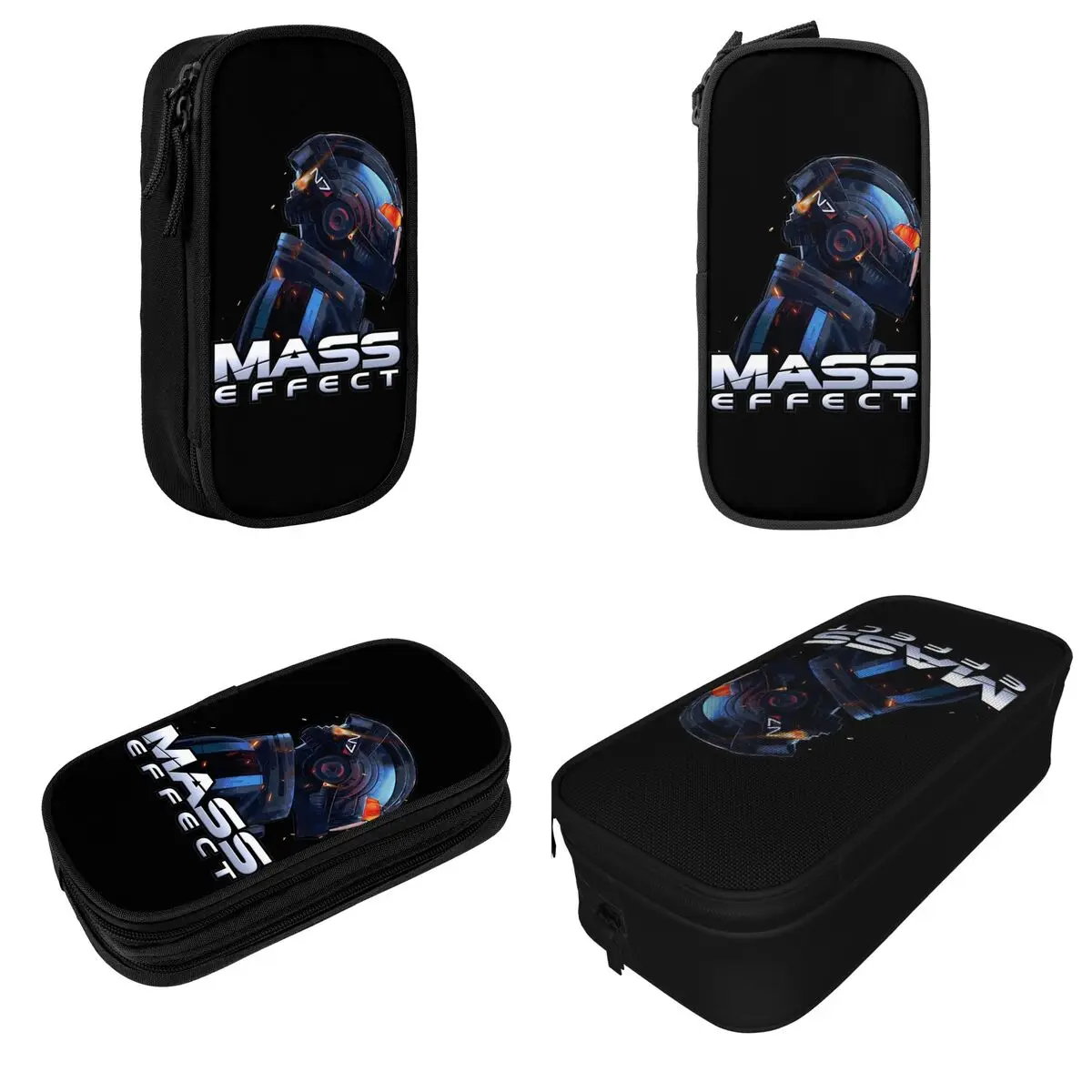 Mass Effect N7 Logo Pencil Cases New Pen Holder Bags Student Big Capacity Students School Gift Pencil Box