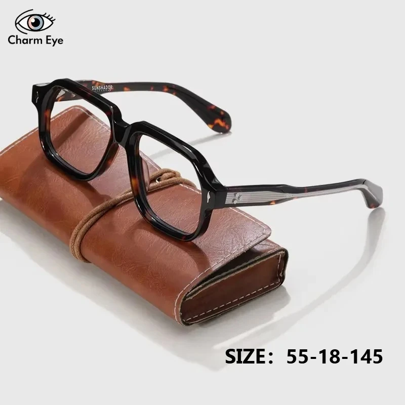 2025年新作オリジナルブランドスクエアレディースメガネフレーム高品質アセテートハンドメイドレトロメンズ近視老眼鏡処方箋対応