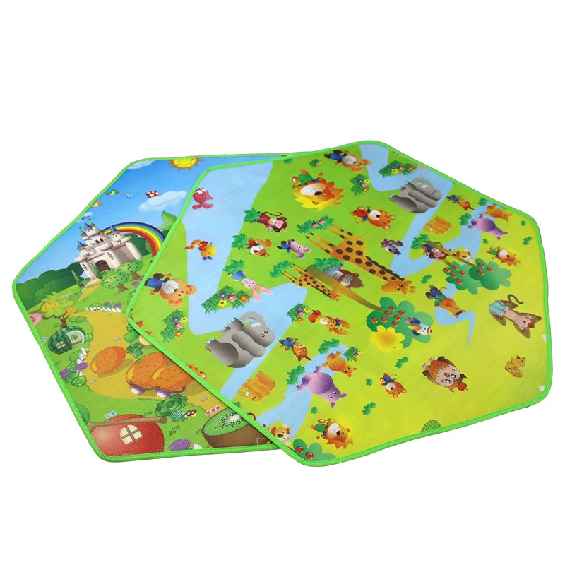 Summer Ice Silk Mat for Baby Hexagonal Coral Velvet Mat Children\'s Tent Accessories Kids Game Crawling Mat Portable Picnic Bed