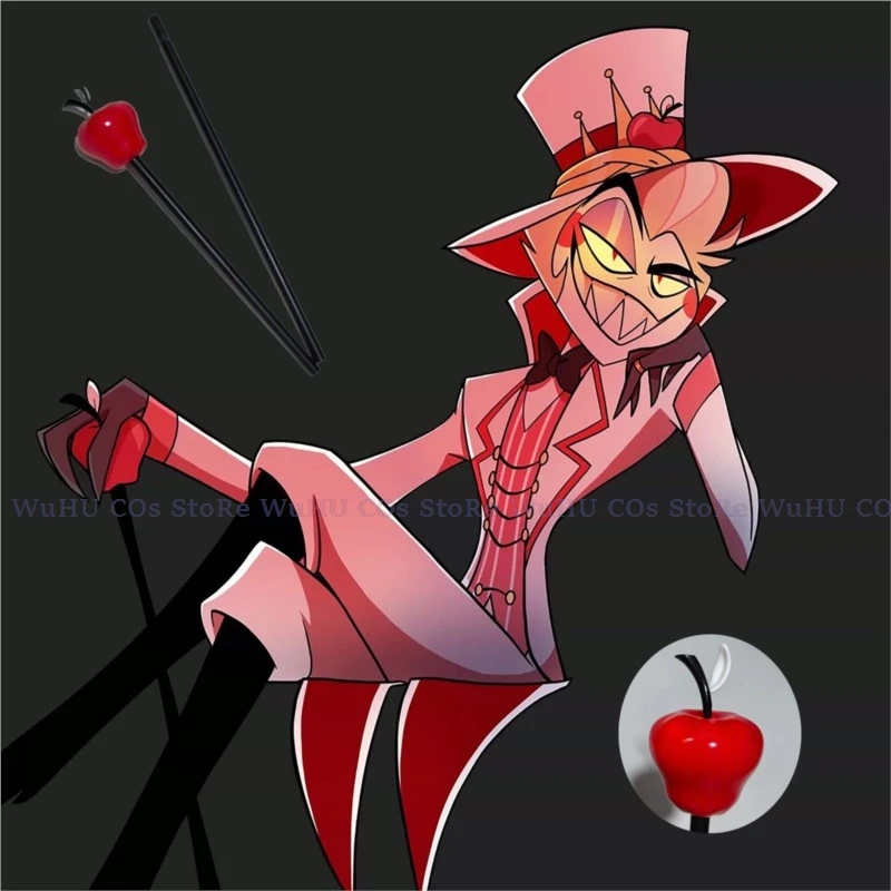 Hazbin lucifero Cosplay Hotel Morningstar lucifero Cosplay lucifero Apple Stick Cosplay arma Prop 100cm donna uomo Hallwen Cosplay