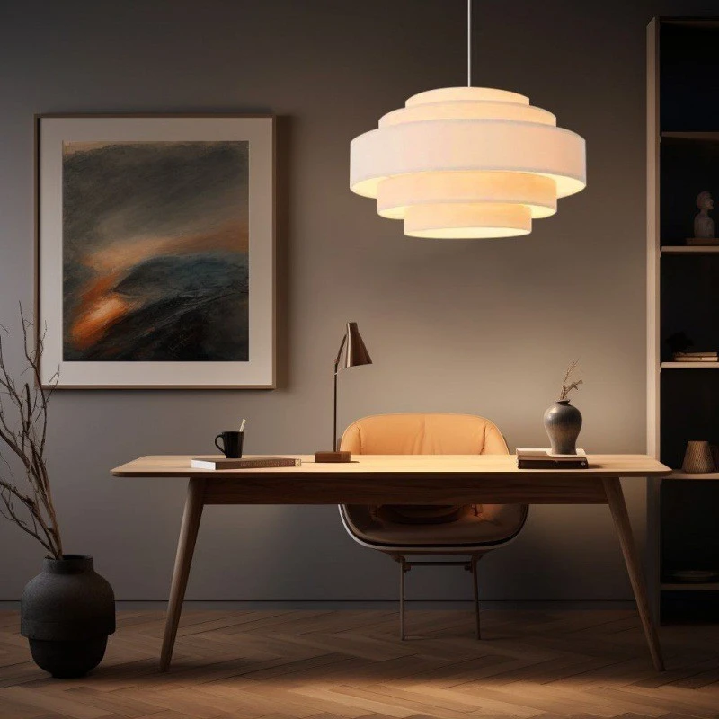 

Japanese Fabric LED Pendant Lights for Living Dining Room Bedroom Study Resturant Lighting Indoor Decor Ceiling Chandelier