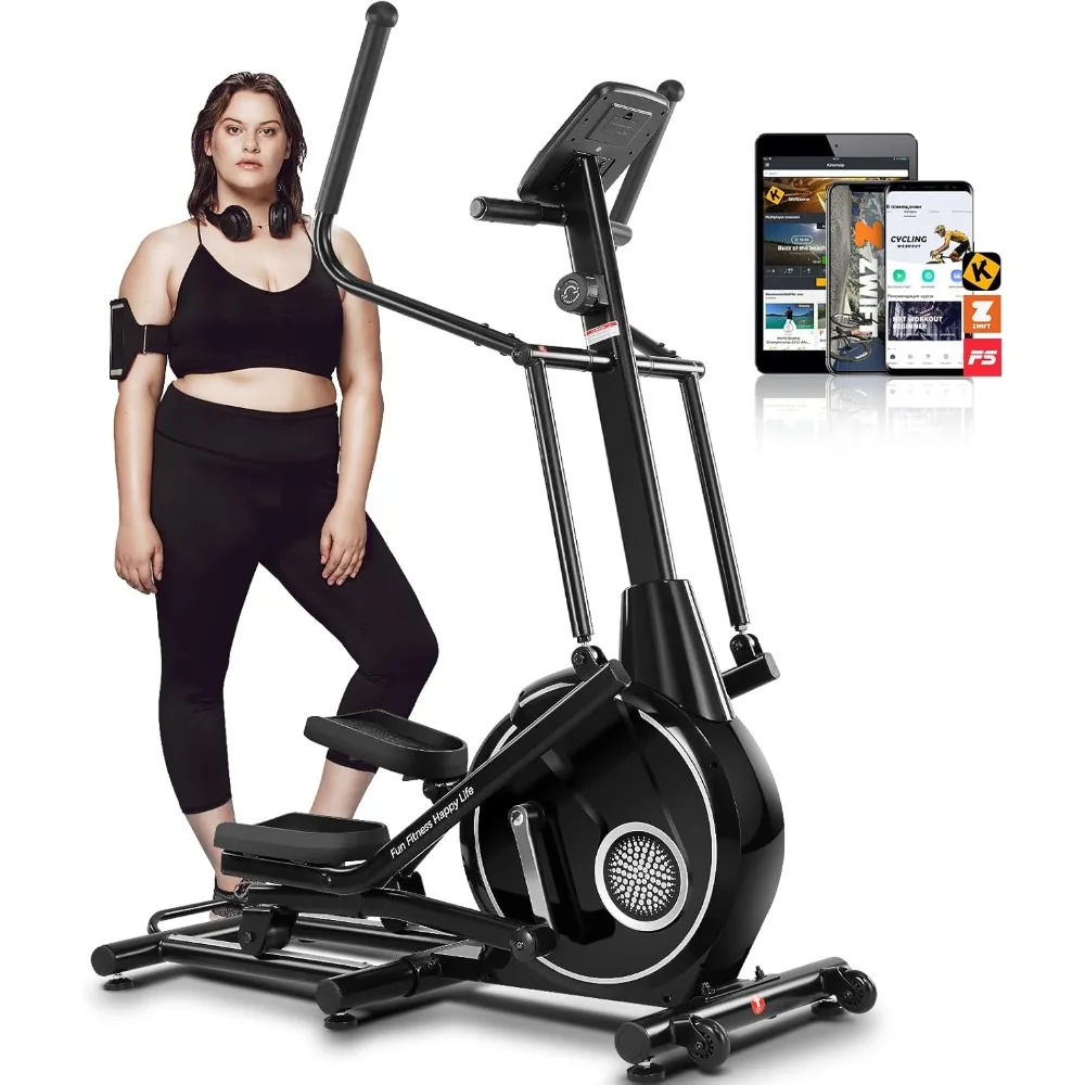 

98% Pre-Installed Elliptical Exercise Machine, Elliptical Trainer with 22 Resistance Levels, 450LBS Weight Capacity