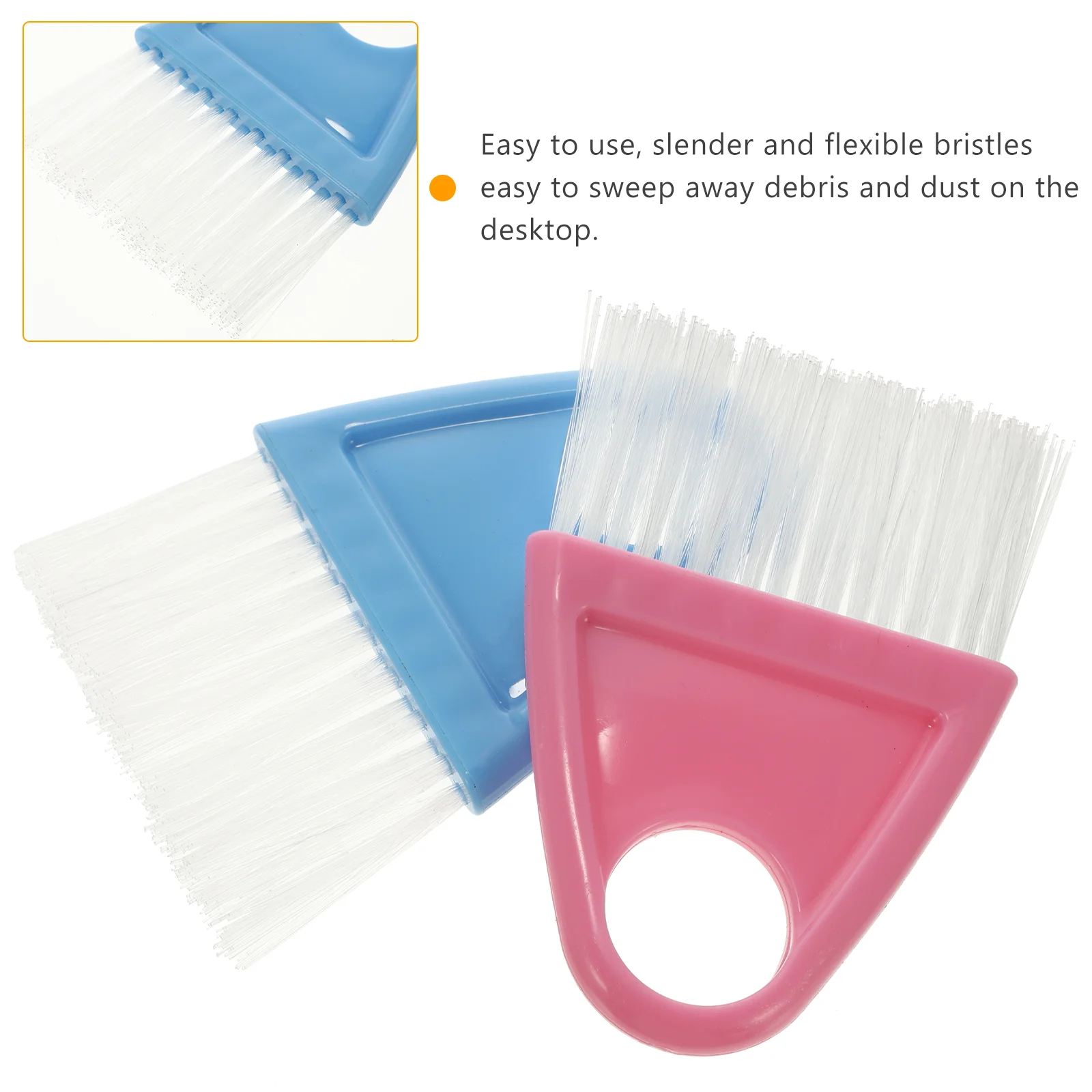 

2 Sets Small Broom Mini and Dustpan Cleaning Household Brush Supplies Plastic Home Accessory