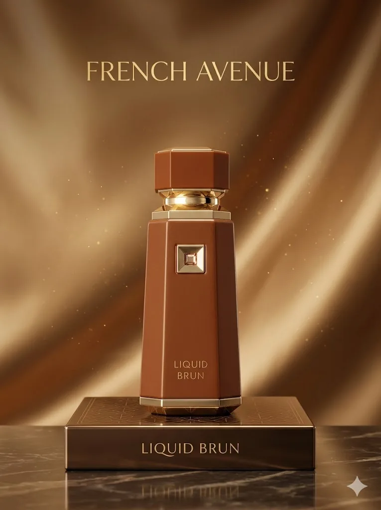 Perfume French Avenue Liquid Brun 100ml EDP, Aroma Amaderado Cálido y Canela con Vainilla, Fragancia Unisex de Nicho, Aroma Distintivo, Regalo