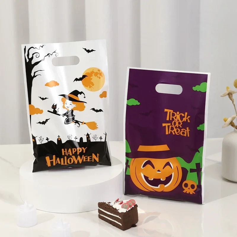 10/20/50pcs Scary Pumpkin Ghost Witch Halloween Candy Gift Bags Trick or Treat Bags for Halloween Party Decorations Supplies