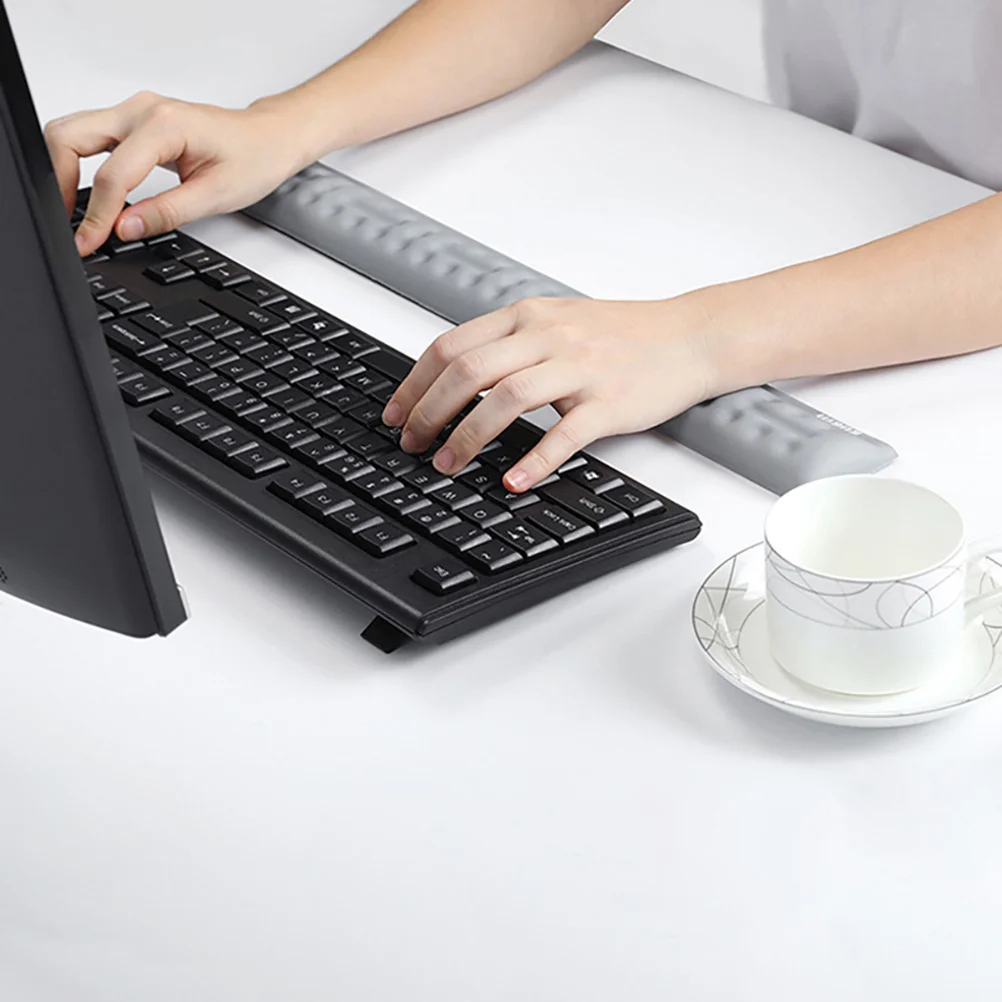 

1Pcs Memory Foam Keyboard Wrist Rest Support Pad Non-Slip Design for Home Office Comfortable Use Grey Keyboard Wrist Rest