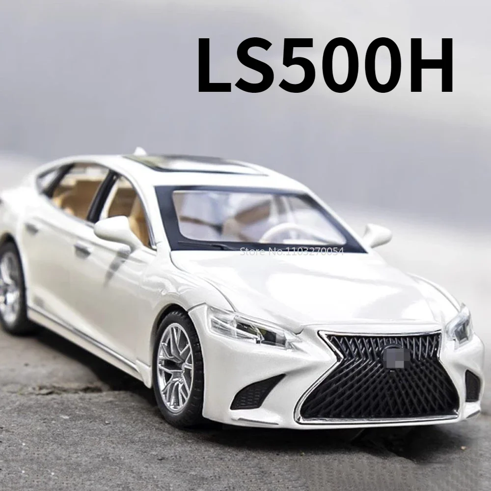 1/32 LS500H Simulation Alloy Car Toy Model Diecasts Metal with Sound Light Pull Back Toys Vehicles Models Boys Gifts Collection