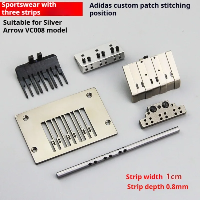 

Custom Multi-Needle Tape Foot Attachment - Triple-Line Stitching Kit for Athletic Wear (Adidas Spec)