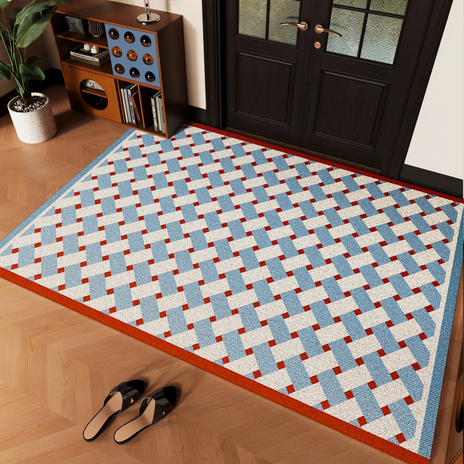 

Sand & Dirt Trapper Entrance Rug Outdoor Door Scraping And Dust Removal Foot Mat Pvc Wire Circle Dirt Resistant Carpet