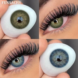 FUNSACHY 1 Pair Colored Contact Lenses for Eyes Blue Color Green Natural Lenses Korean Brown Contacts Fashion Green Pupilentes
