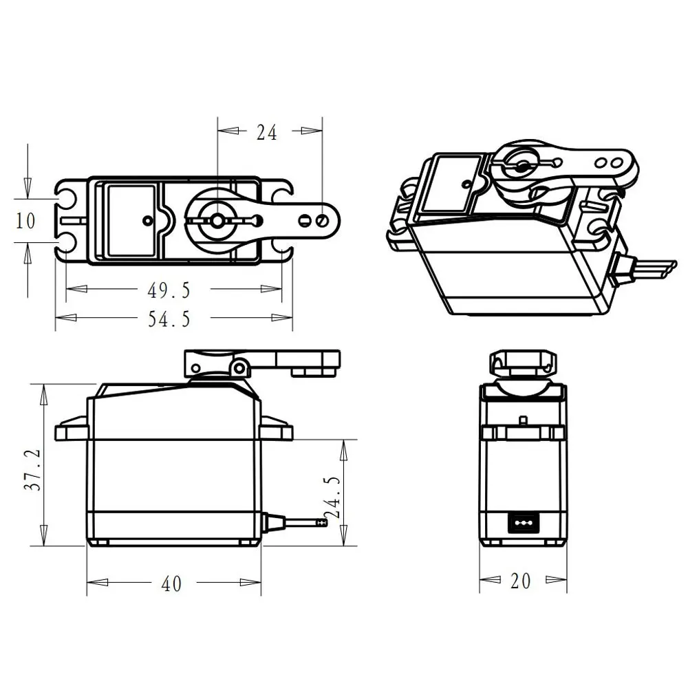 Bezszczotkowe serwo 25kg 35kg 45kg 55kg BLS3355 BLS3335 BLS3325 BLS3245 Cyfrowe serwo do zdalnie sterowanych samochodów Baja Crawler Robot