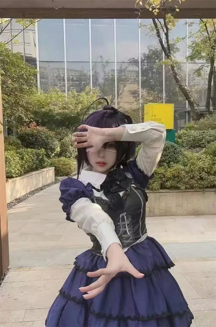 

Rikka Takanashi Cosplay Costume Chūnibyō Demo Koi ga Shitai Gothic Lolita Dress Uniform Anime Game Outfit Full Set Women