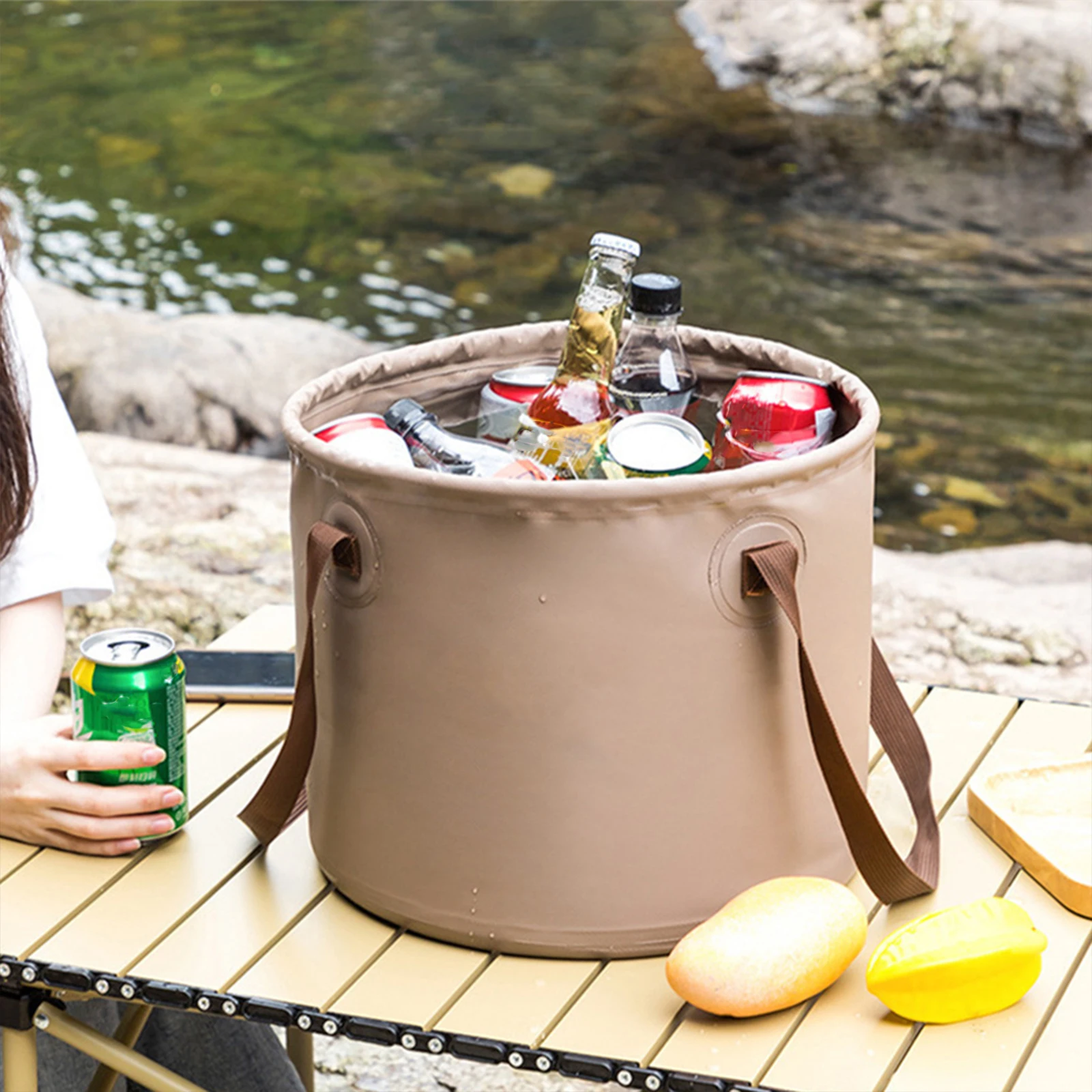 

Folding Bucket Lightweight Durable Foot Bath Basin Collapsible Sink Portable Foldable Buckets Camping Hiking Outdoor Use