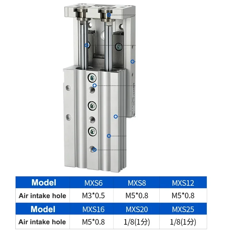 

SMC type Air Slide Table air pneumatic cylinder MXS6-10 MXS8-20 MXS12-30 MXS16-40 MXS20-50 MXS25-75 MXS6-20 MXS8-30 MXS16-50 100