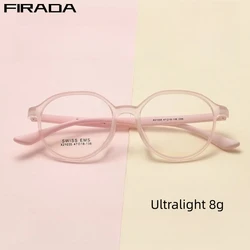 FIRADA Fashion Comfortable Glasses Boy Vintage Transparent TR90 Eyeglasses Girl Prescription Eyewear Frame For Children X21035R