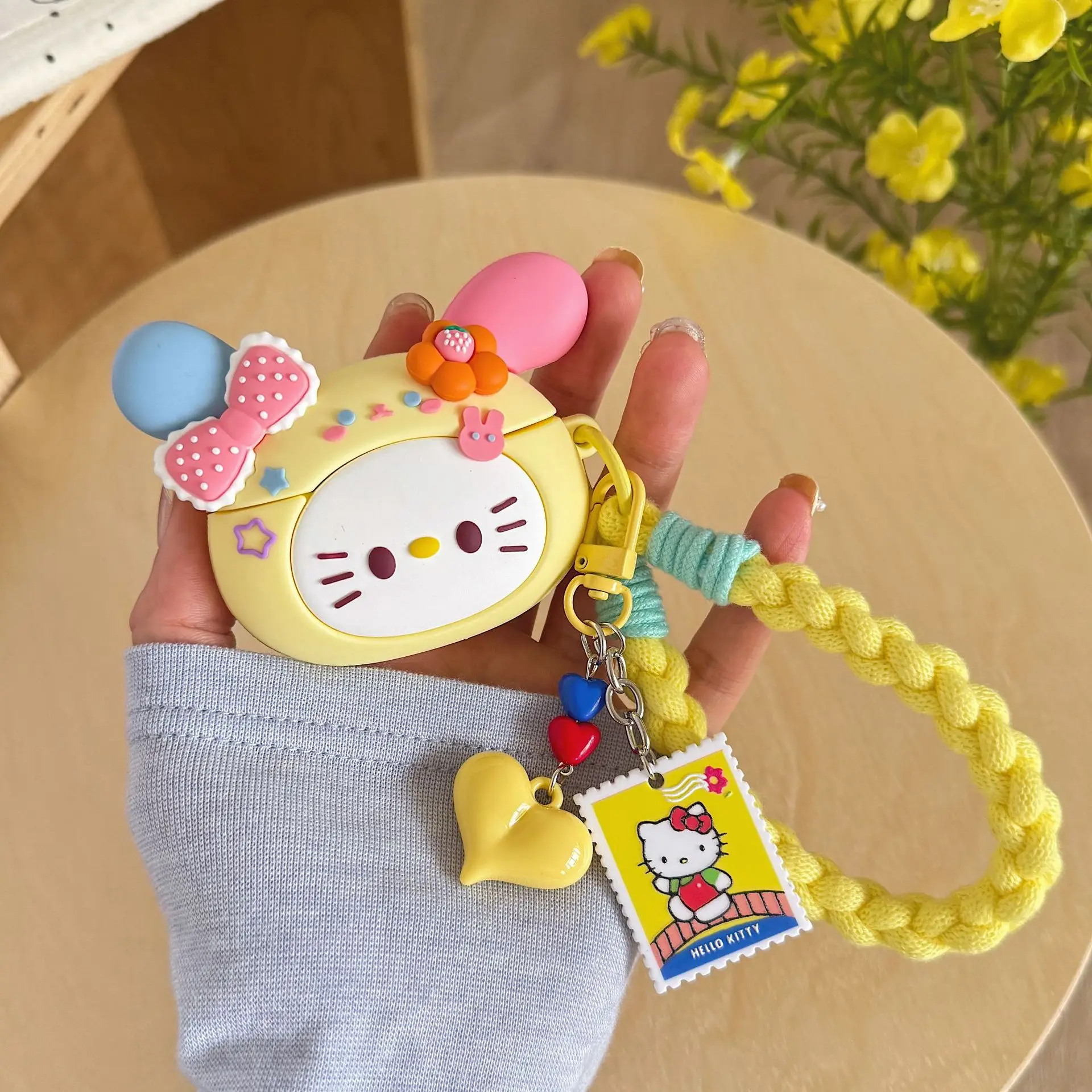 

Милый чехол для наушников Hello Kitty Sanrio в виде мультяшного чайника для Airpods Pro 2 3 4, подарок на день рождения для девочек-студенток