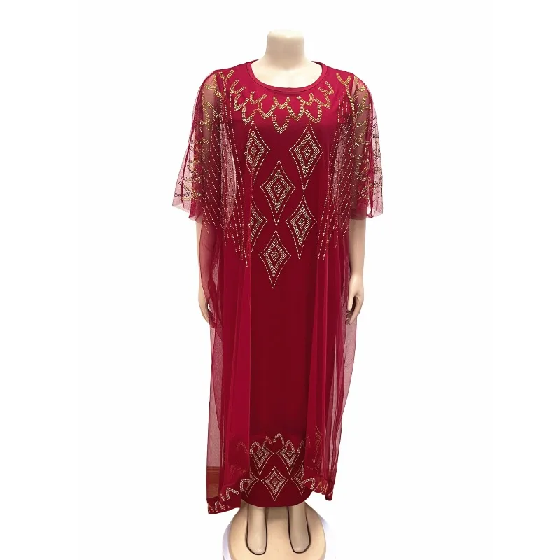 ملابس نسائية عصرية مخصصة من تركيا فساتين أفريقية مطوية للنساء نيجيريا زفاف متدرج منحدر فستان نسائي أفريقي #1