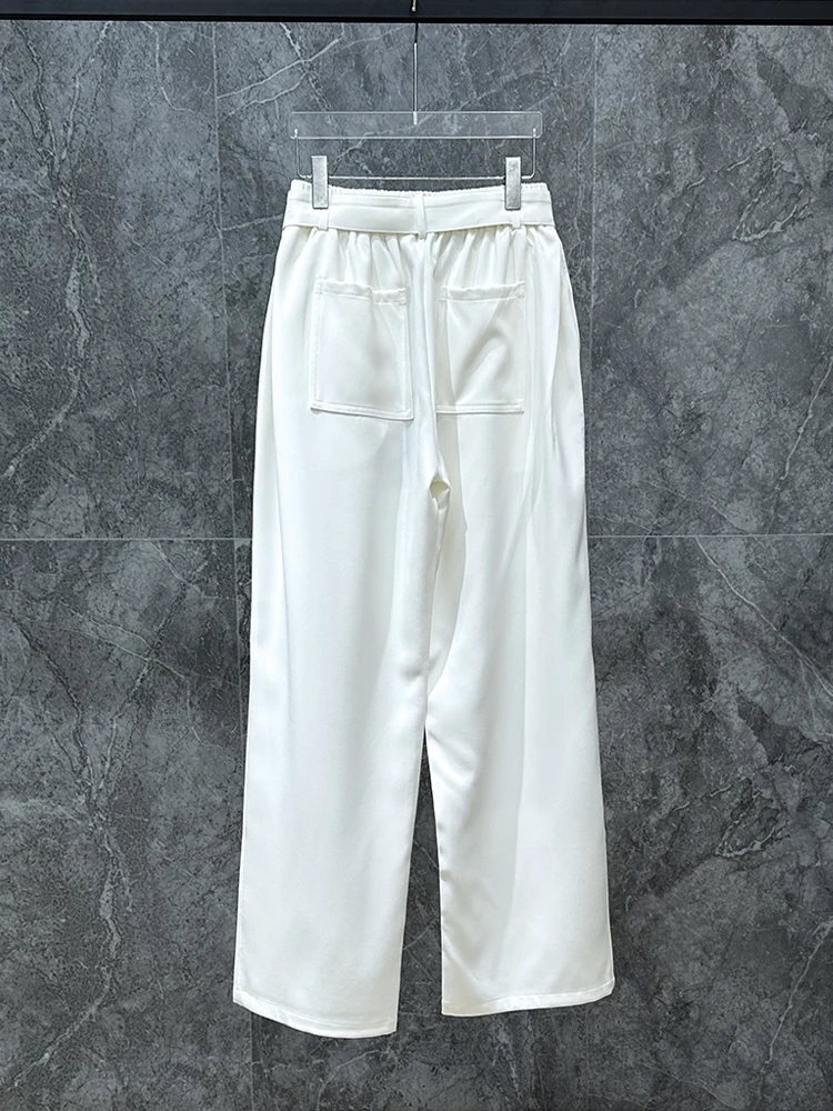 2025 Spring New Design Sense Belt Straight-Leg Suit Pants Loose Casual Long Pants Men's Ins Korean Version