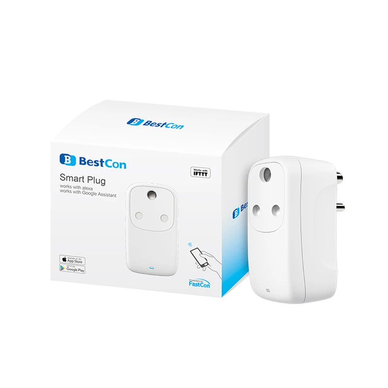 Bestcon SP4L IN India Smart Wi-Fi Plug,  Timer Outlet with Dimmable Night Light, Works with Alexa, Google Assistant, IFTTT