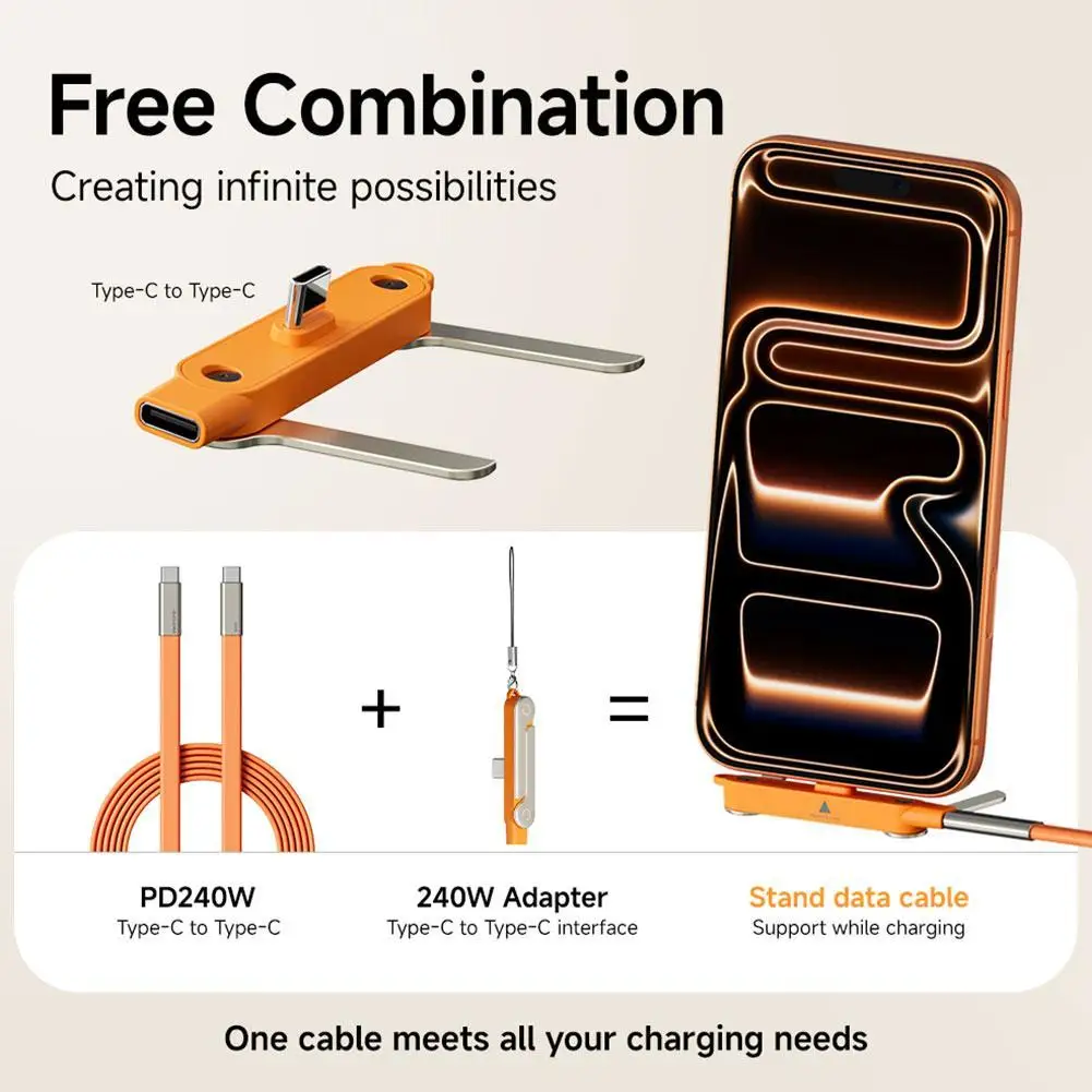 

Stand for Cell Phone Charging Cables and Organizers 240w USB Type C Cable Organizers Invisible Holder Bracket Stand Charger Wire