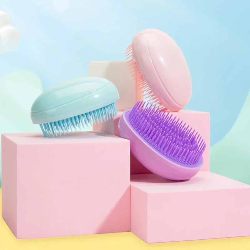 

Mini Egg Shape Hairbrush Anti Static Styling Tools Hair Combs Detangling Comb Salon Hair Care CombTravel Hair Accessories Barber
