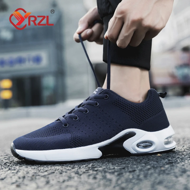 

YRZL Sneakers Mens Walking Shoes Breathable Outdoor Running Male Tenis Air Cushion Lightweight Athletic Shoes Training Footwear