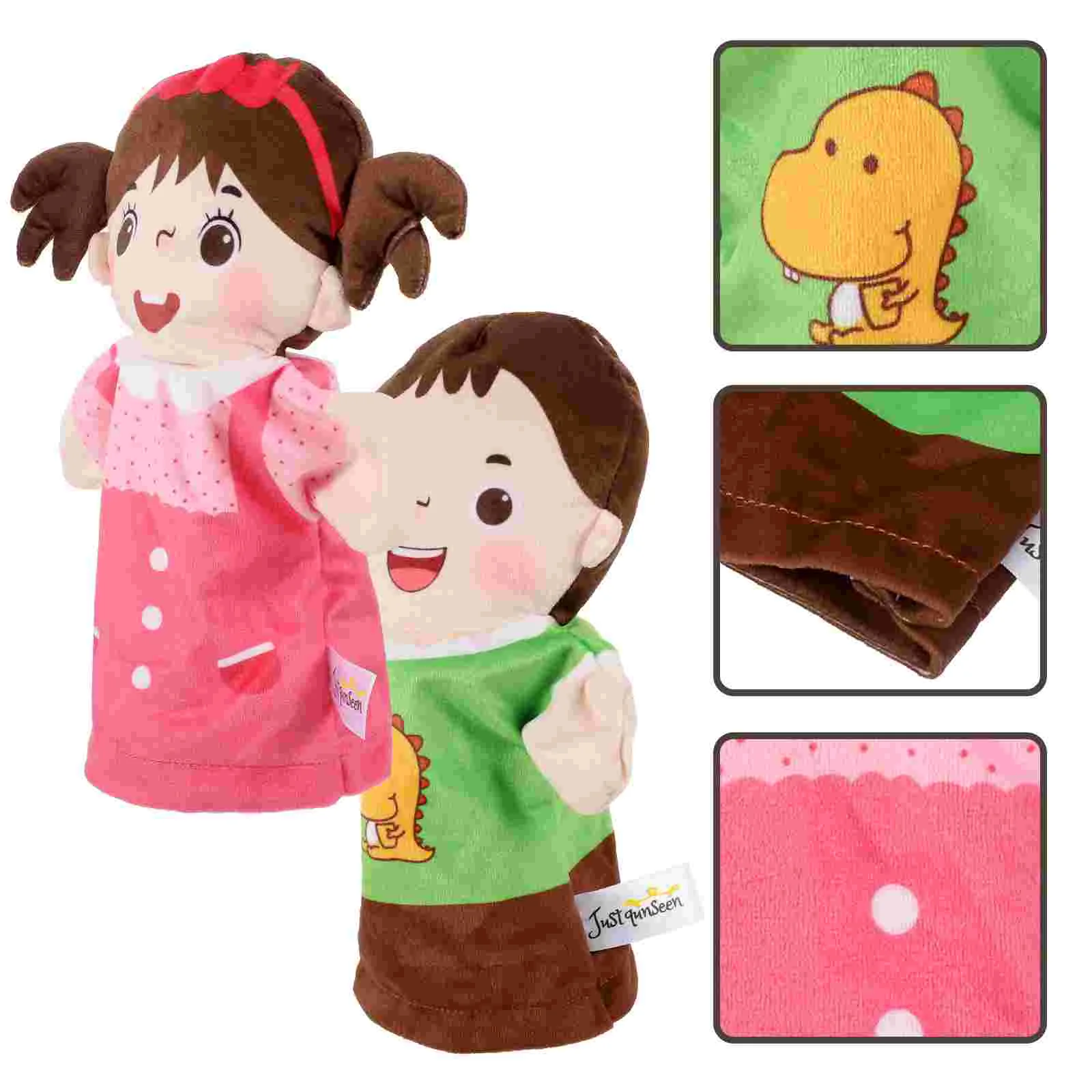 2 Pcs Family Hand Puppets Character The Marionettes for Adults Story Telling Child