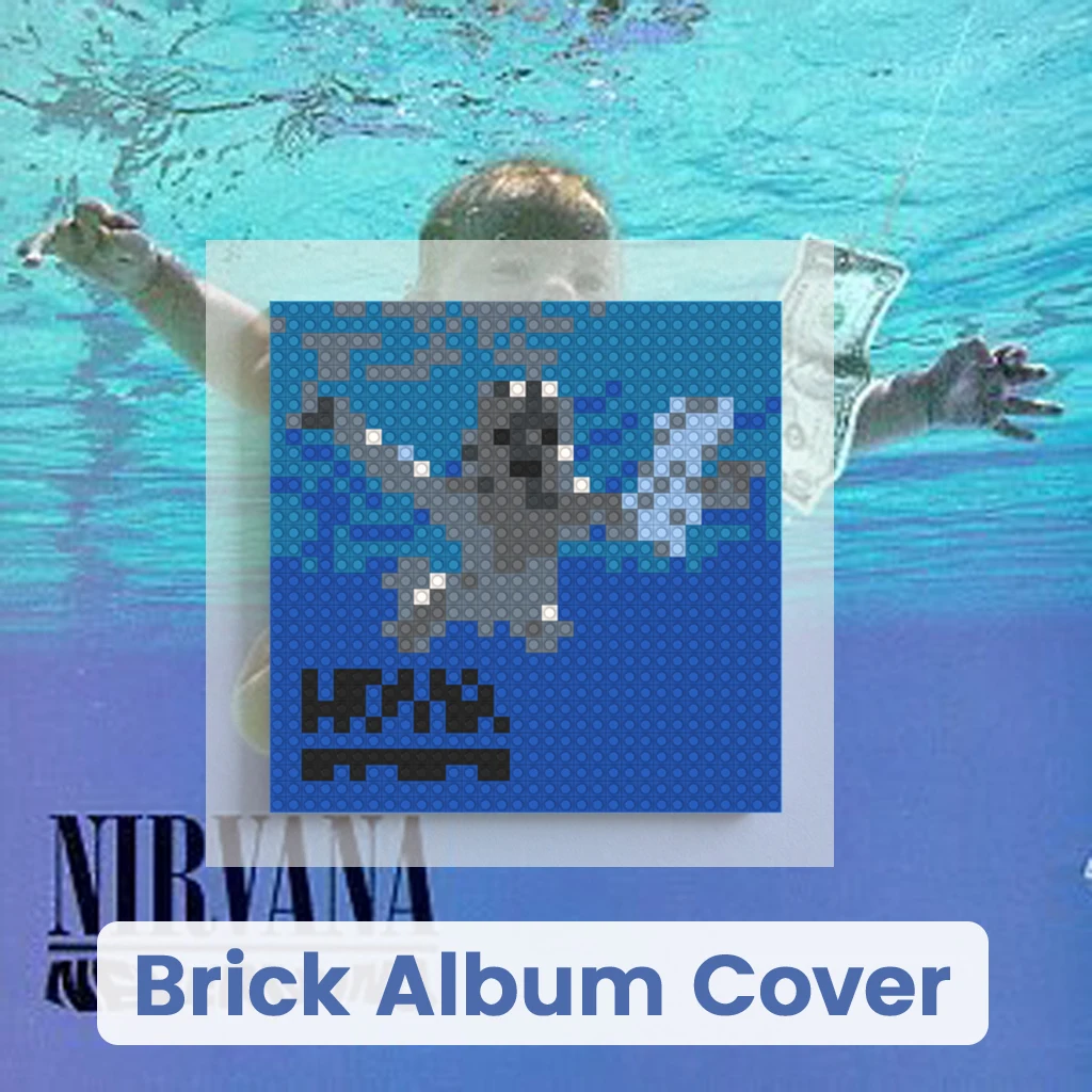 

Nirvana Rock Band MOC Building Blocks Brick Mosaic Wall Art Album Cover Pixel Painting Home Living Room Decor