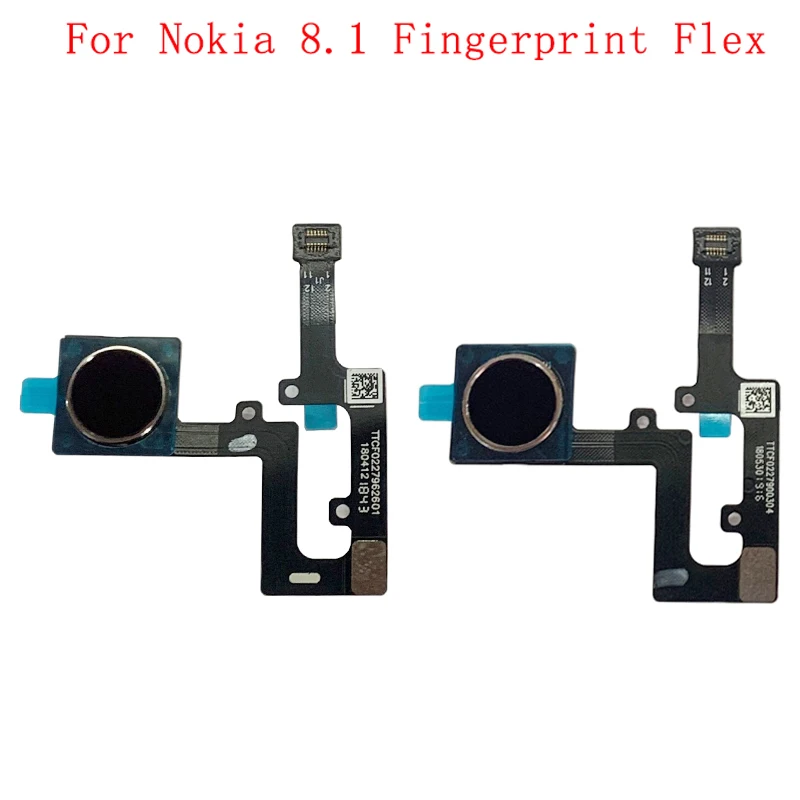 Vingerafdruk Sensor Home Button Flex Kabel Voor Nokia 8.1 X7 Vingerafdruksensor Scanner Touch Id Reparatie Onderdelen