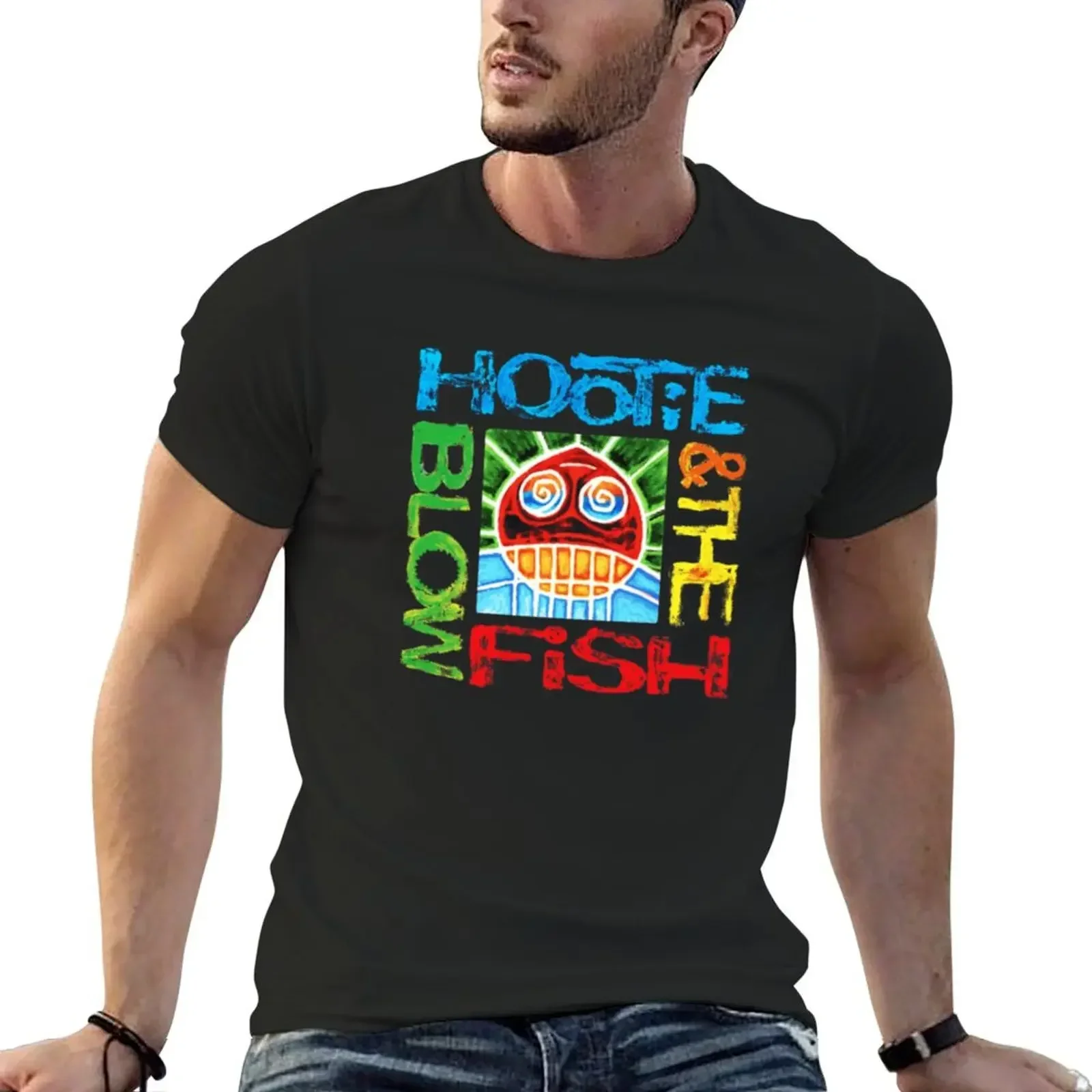 Hootie and the blowfish logo T-Shirt kawaii clothes graphic tee shirt slim fit t shirts for men