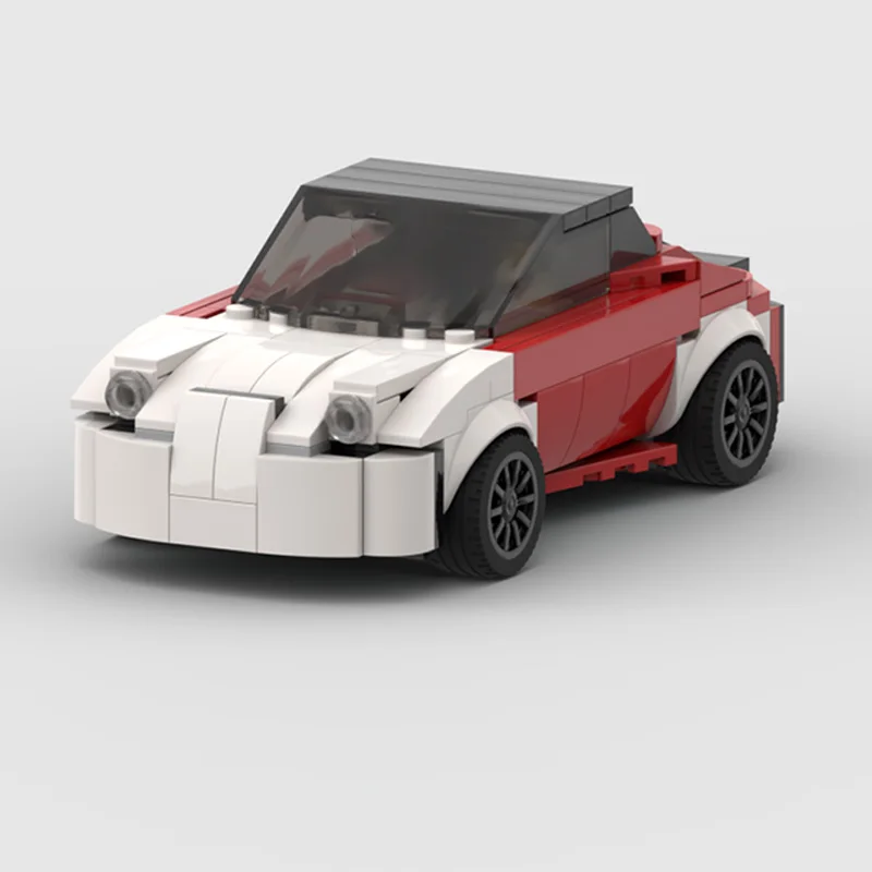 Speed Racing Car Model MOC Building Bricks Classic City Flitzer Sedan Modular Technology Children Holiday Gift Assemble Toy Suit