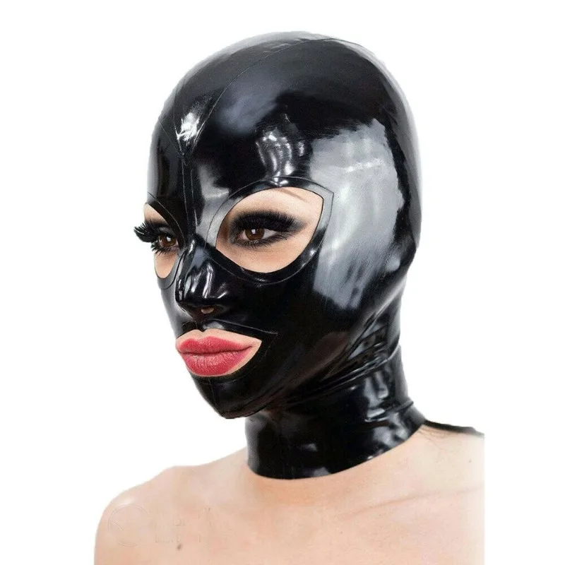 2026Upgraded Latex Hood with Zipper, Suitable for Both Men and Women, Makeup, Dance, Stage, Role-playing, Clothing, Accessories