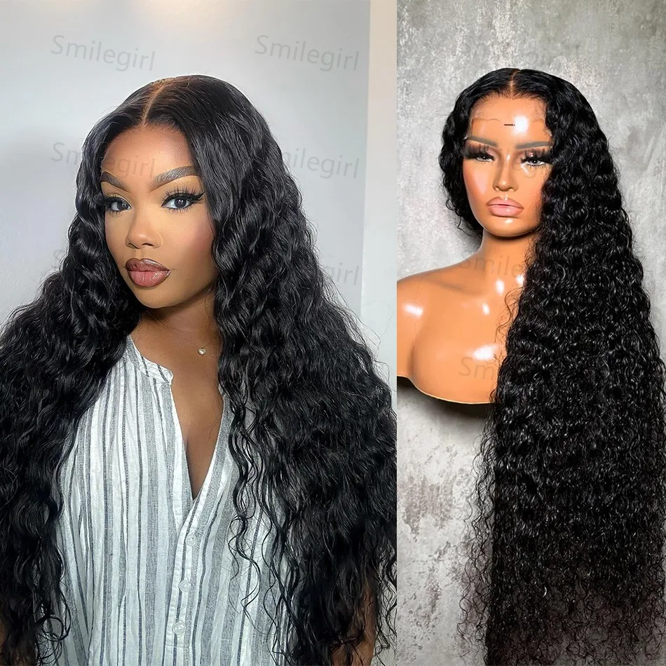 250 Density Deep Wave 13x6 Hd Lace Frontal Wigs Black Women Water Wave Curly Lace Frontal Wigs 13x4 Lace Front Wig Human Hair