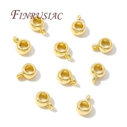 5-20Pcs/Lot Bails For Pendants 18K Real Gold Plated Charms Connectors For Jewelry,Spacer Bead Findings DIY Bracelets Accessories