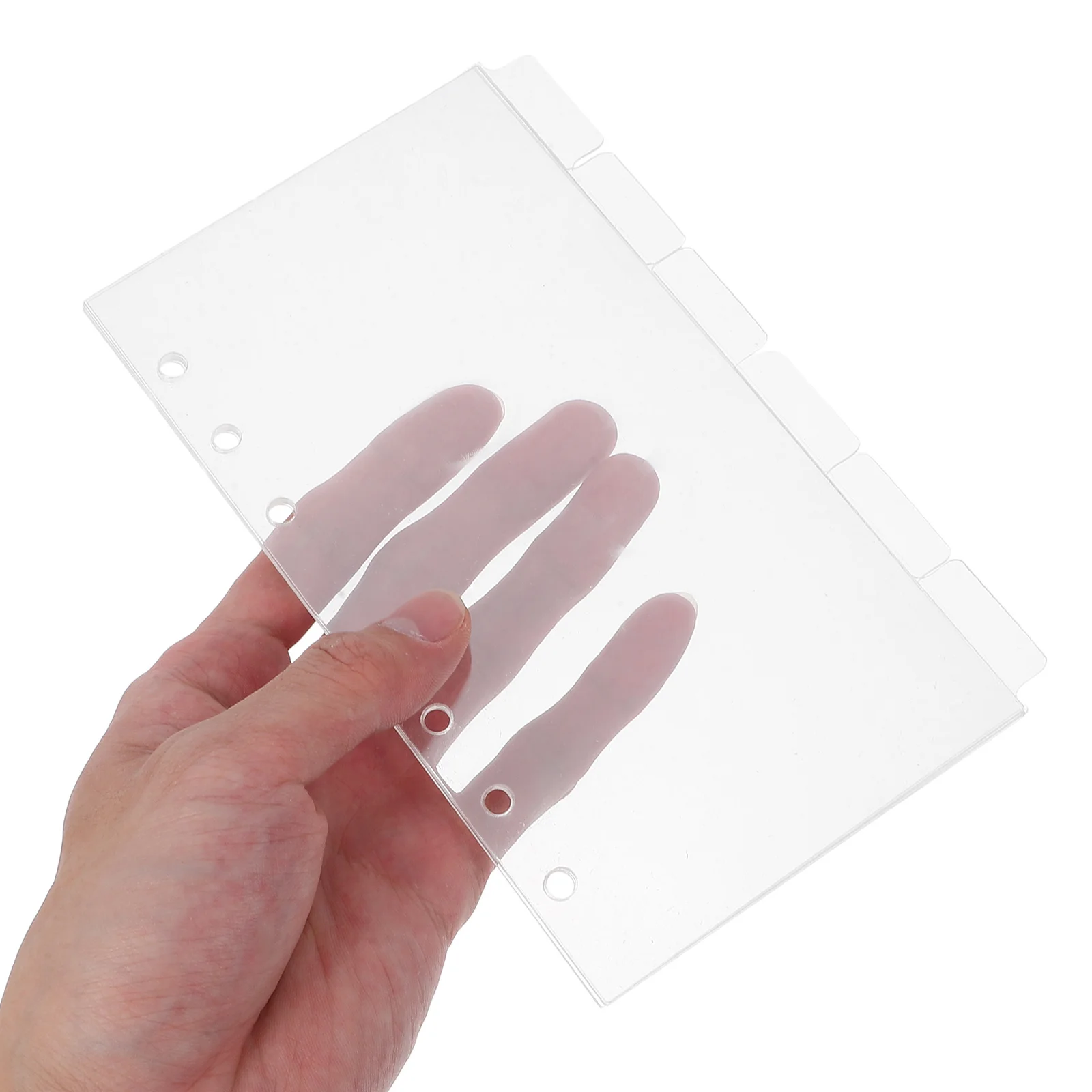 

6Pcs Acrylic Notebook Binder Clear Transparent DIY A6 Planner Cover Refillable Journal Budget Binder Notepad Organizer