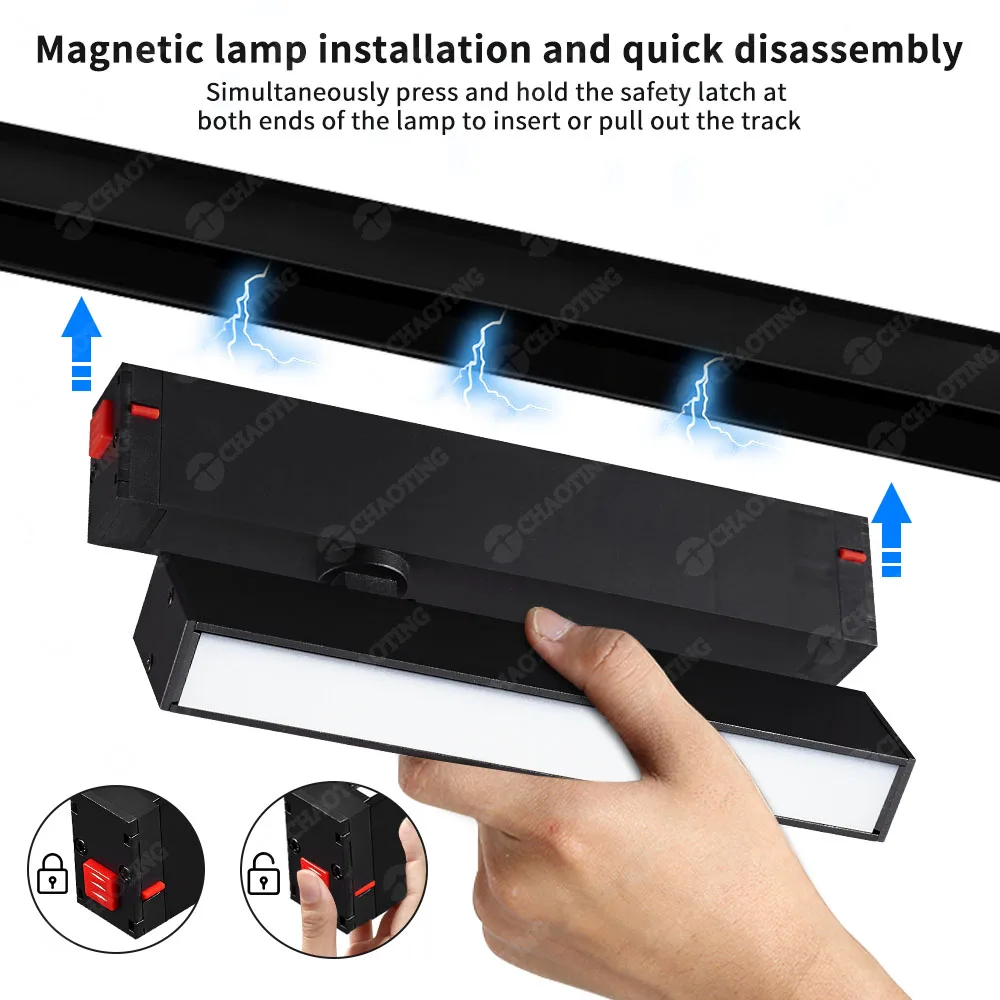 Tuya WiFi Smart ZigBee Control Rotatable Floodlights 9W/18W Adjustable Magnetic Rail LED Track Flood Light for Interior Lighting