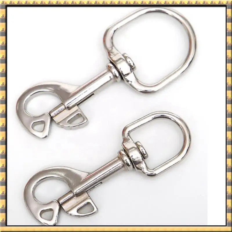 

AA79 New 4PCS Scuba Diving Hooks Swivel Eyebolt Spring Hook Clip Marine Boat 96Mm Silver Stainless Steel