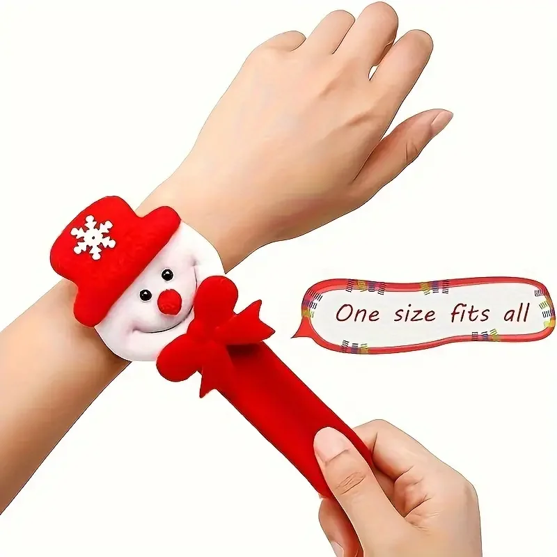 

1pcs Christmas Bracelet Xmas Toy Snowman Elk Santa Claus Patting Circle Christmas Party Gifts Children Toys Adults Kids Bracelet
