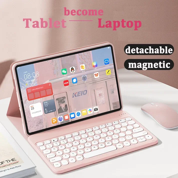 

Чехол с клавиатурой для планшета ITel Vista Tab 30 11 дюймов 2024 года, беспроводная магнитная клавиатура с круглыми клавишами для ITel Vista Tab 30 11 дюймов