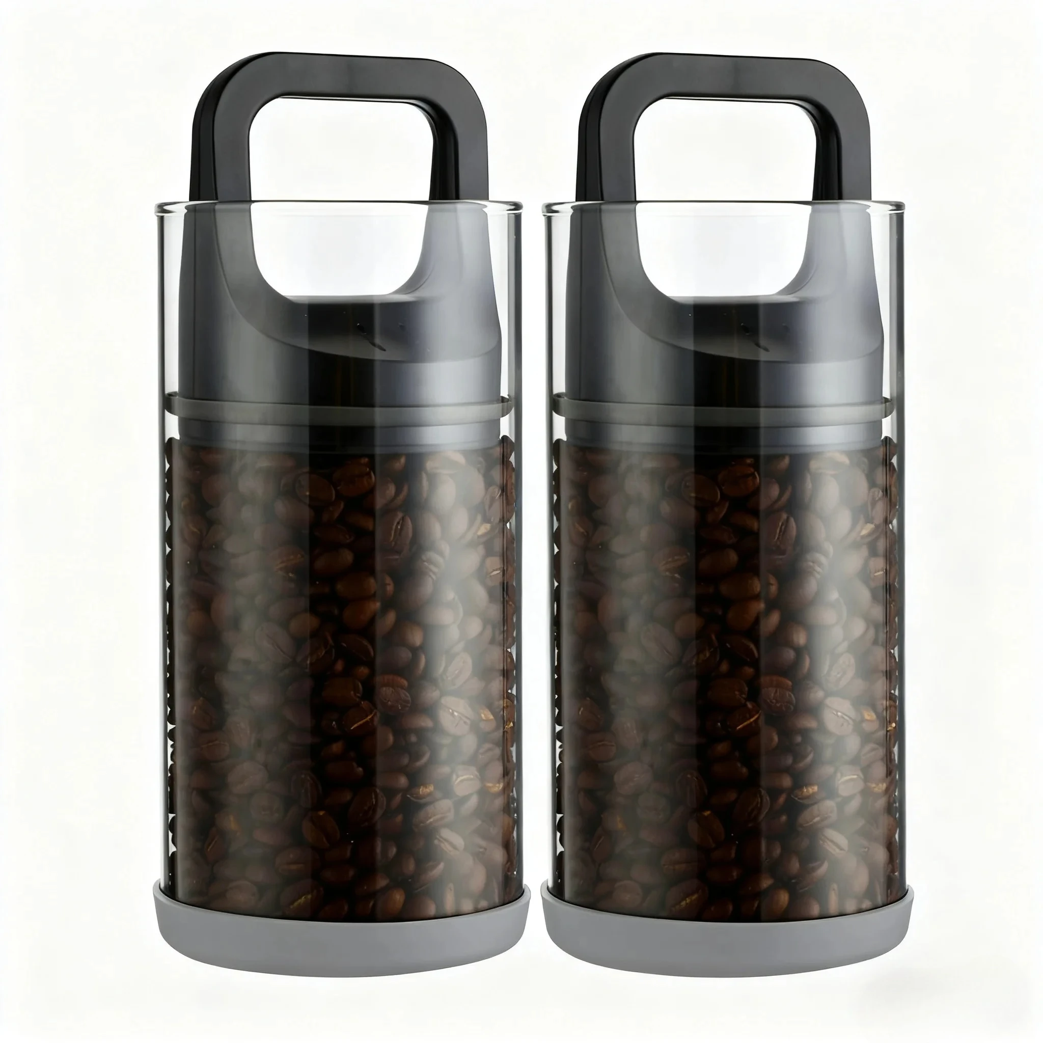 Vasilha de café premium com tecnologia de vedação a vácuo, recipiente hermético de armazenamento de grãos de café com tampa push para frescor