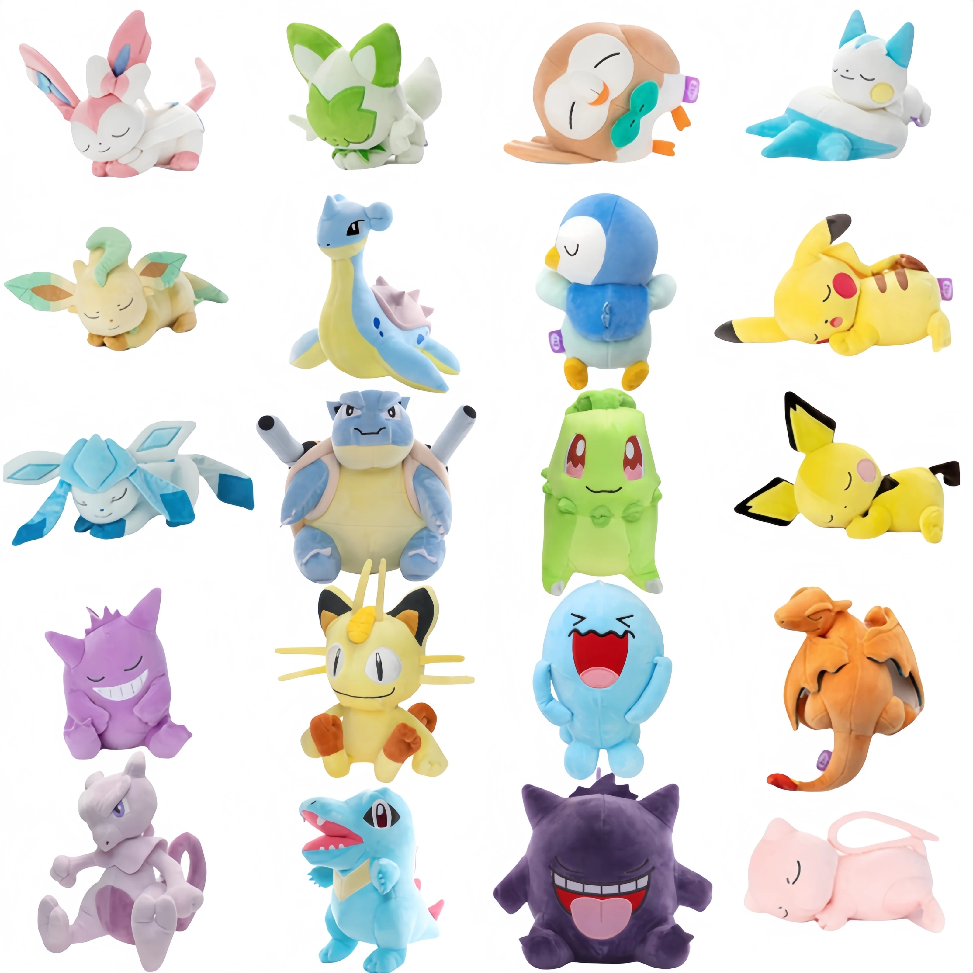 

Pokemon Plush Toy Glaceon Leafeon Sylveon Pikachu Peluche Gengar Blastoise Charizard Fuecoco Sprigatito Totodile Chikorita Doll