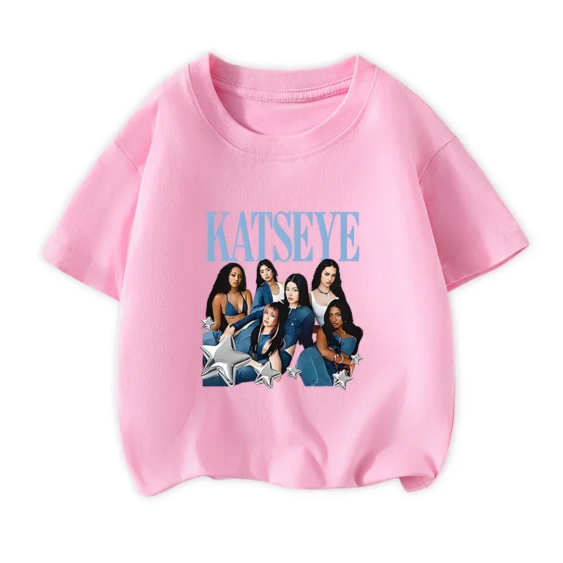 KATSEYE KATSEYE Summer Kids T-Shirt Funny Print Cotton Short Sleeve Cute Cartoon Boys Girls Top Fashion Baby Clothes - Aliexpress Deal