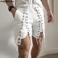 INCERUN 2025 American Style Shorts Stylish New Men Mesh Design Solid Shorts Summer Casual City Walk Male All-match Simple Shorts