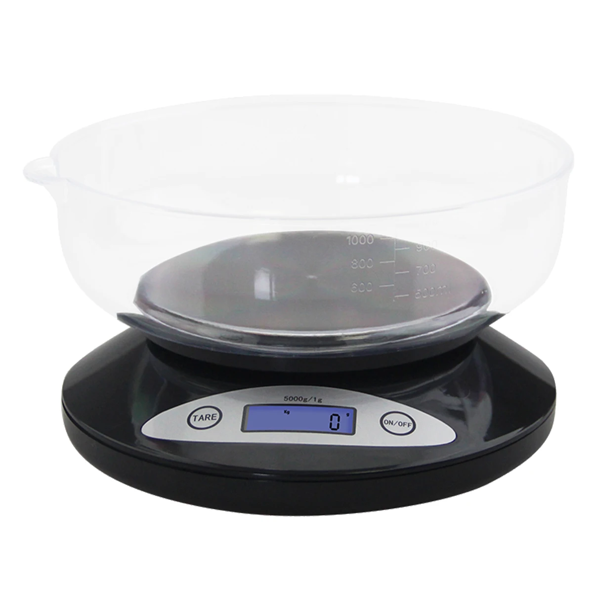 Digital Scale LCD balance Kitchen Scale Electronic Weighing Scales Parcel Food Weights Balance for Kitchen with Bowl(5000gx1g)