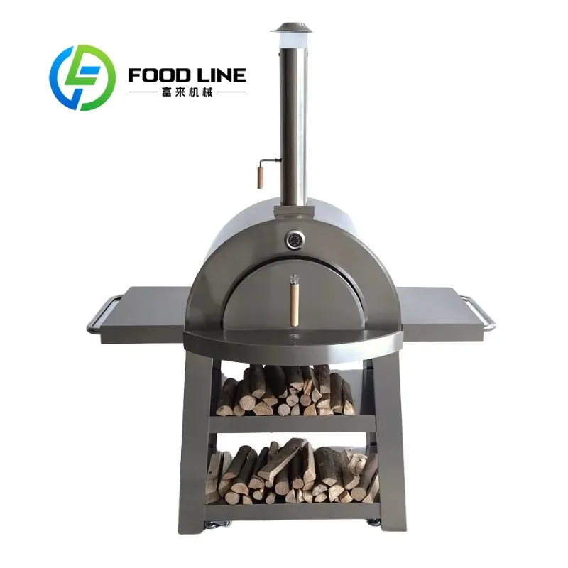 Stainless Steel Dome Pizza Oven With Round Temperature Gauge Maintains Stable High Heat For Fast Batch Baking Dinner Rush Hours